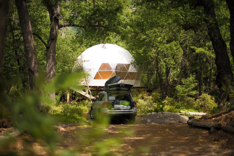 Отель Glamping Domos Treepod Лас Транкас Экстерьер фото